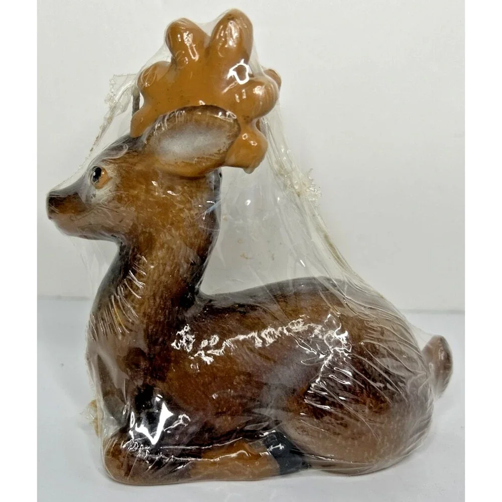 Vintage Walmart Christmas‎ Reindeer Candle New in Packaging 4.5